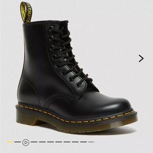 Dr Martens 1460 Smooth Leather Lace Up Boots Black